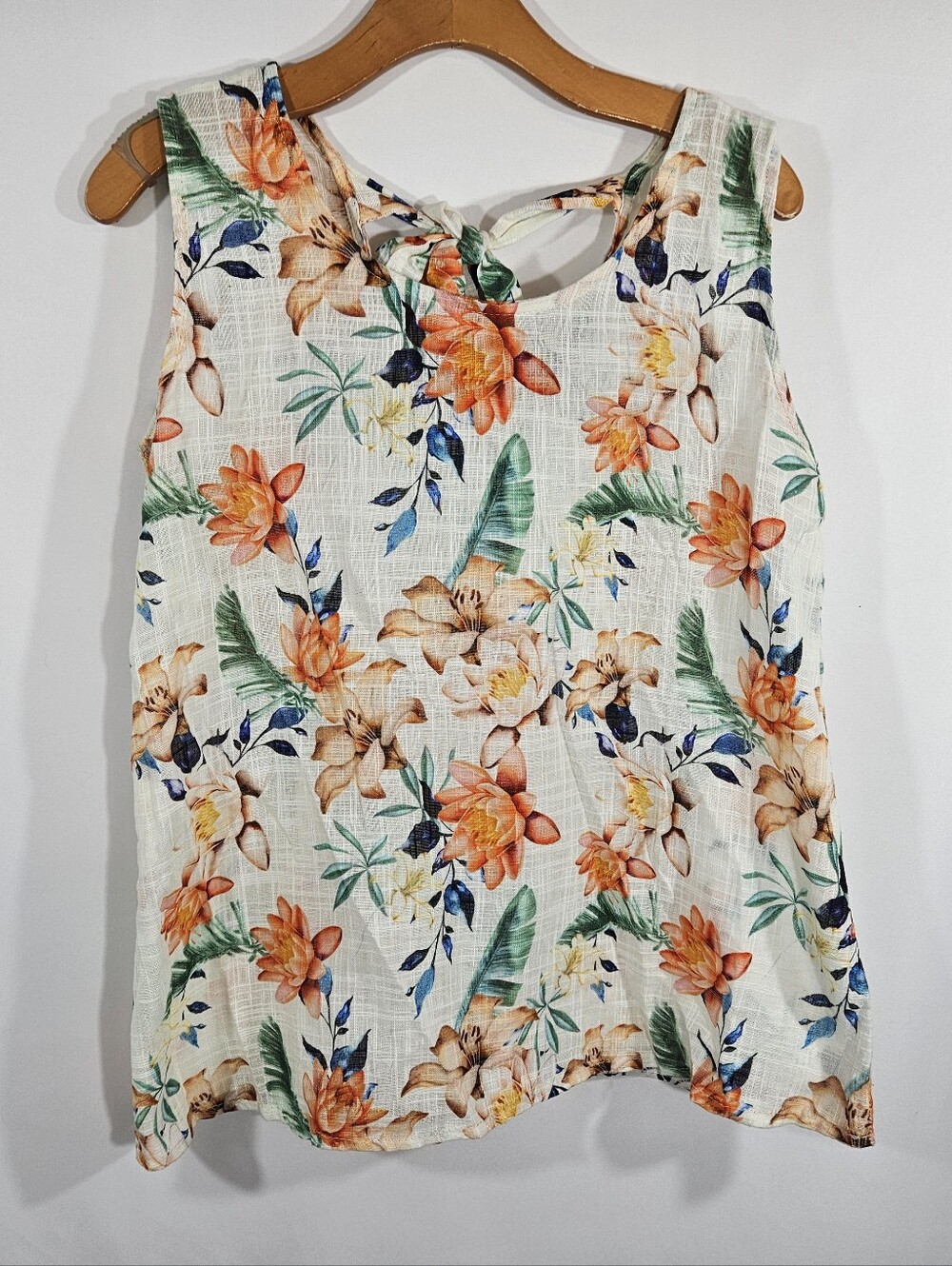 M Made In Italy | Floral Linen Top